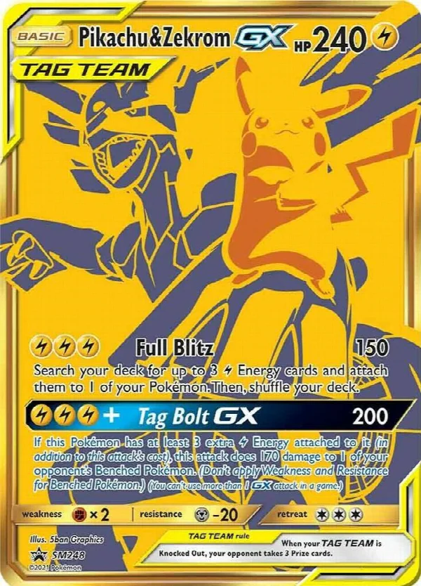 Pikachu & Zekrom GX SM248